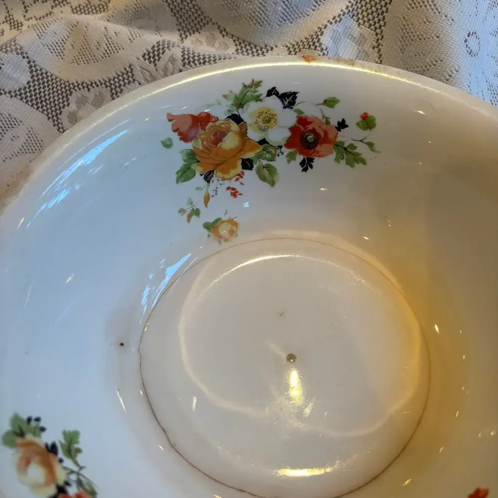 Homer Laughlin Floral Pattern China Serving Bowl Decoration Piece
